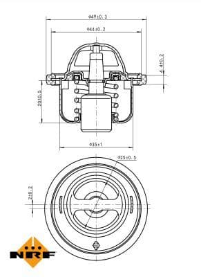 Termostats, Dzesēšanas šķidrums NRF 725076 5