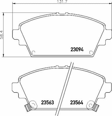 Bremžu uzliku kompl., Disku bremzes HELLA 8DB 355 017-171 1