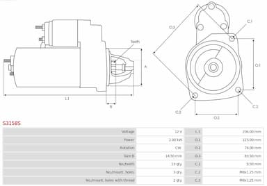 Starteris AS-PL S3158S 5