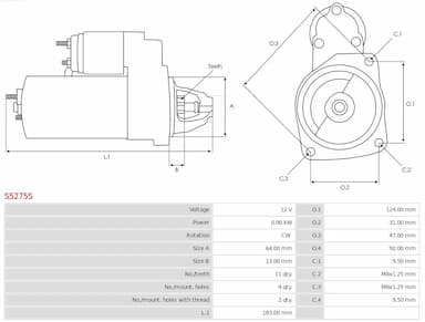 Starteris AS-PL S5275S 5