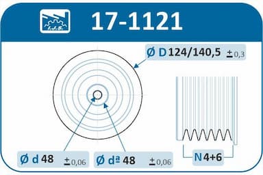 Piedziņas skriemelis, Kloķvārpsta IJS GROUP 17-1121 2