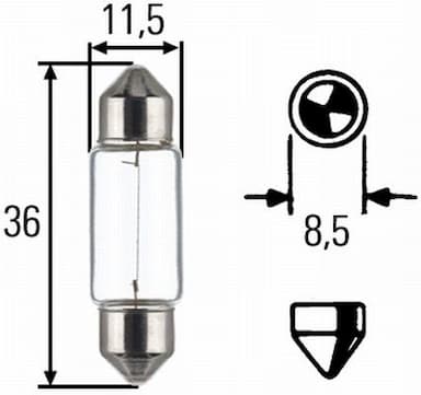 Kvēlspuldze HELLA 8GM 002 092-123 2