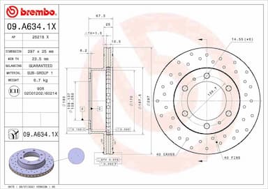 Bremžu diski BREMBO 09.A634.1X 1