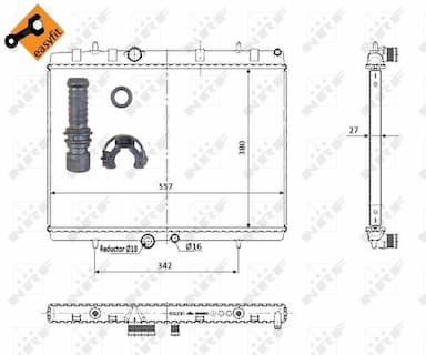 Radiators, Motora dzesēšanas sistēma NRF 50438 4