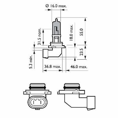 Kvēlspuldze PHILIPS 9005WVUB1 3