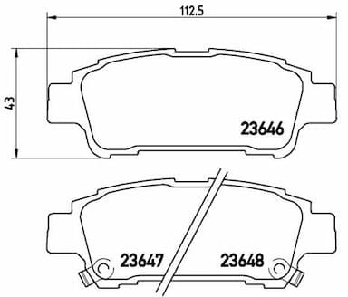 Bremžu uzliku kompl., Disku bremzes BREMBO P 83 056 1