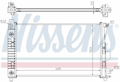 Radiators, Motora dzesēšanas sistēma NISSENS 62781A 5