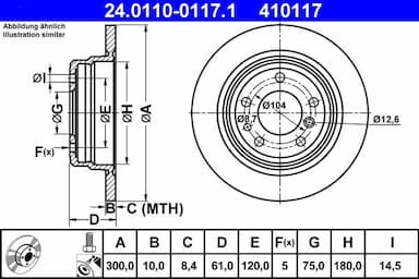 Bremžu diski ATE 24.0110-0117.1 1