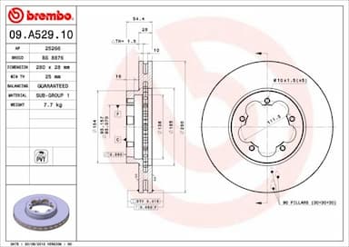 Bremžu diski BREMBO 09.A529.10 1