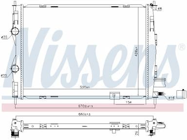 Radiators, Motora dzesēšanas sistēma NISSENS 68811 6