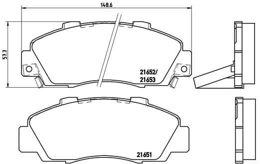 Bremžu uzliku kompl., Disku bremzes BREMBO P 28 026 1