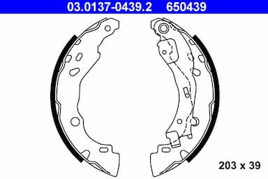 Bremžu loku komplekts ATE 03.0137-0439.2 1