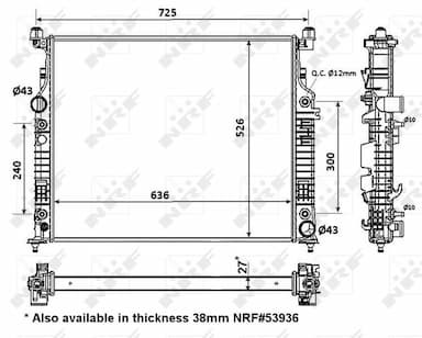 Radiators, Motora dzesēšanas sistēma NRF 56074 1