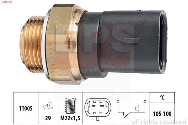 Termoslēdzis, Radiatora ventilators EPS 1.850.241 1