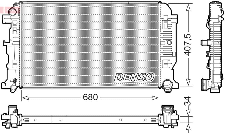 Radiators, Motora dzesēšanas sistēma DENSO DRM32053 1