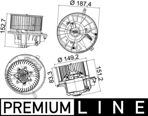 Salona ventilators MAHLE AB 149 000P 1