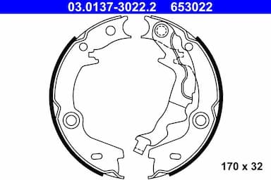 Bremžu loku kompl., Stāvbremze ATE 03.0137-3022.2 1