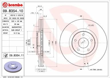 Bremžu diski BREMBO 09.B354.11 1