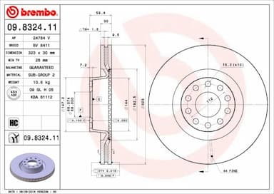 Bremžu diski BREMBO 09.8324.11 1