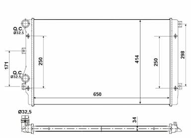 Radiators, Motora dzesēšanas sistēma NRF 53406A 1