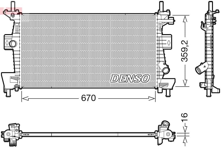 Radiators, Motora dzesēšanas sistēma DENSO DRM10114 1