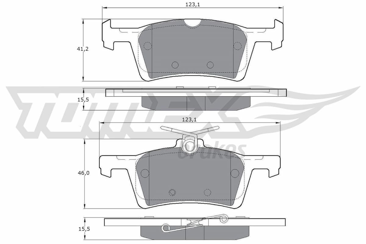 Bremžu uzliku kompl., Disku bremzes TOMEX Brakes TX 17-02 1