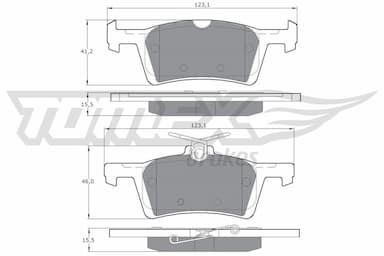 Bremžu uzliku kompl., Disku bremzes TOMEX Brakes TX 17-02 1