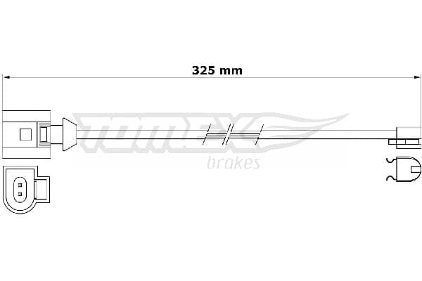 Indikators, Bremžu uzliku nodilums TOMEX Brakes TX 31-26 1