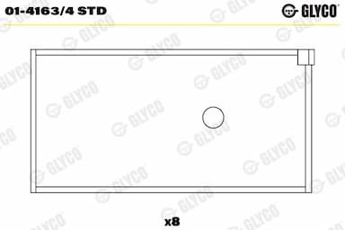 Klaņa gultnis GLYCO 01-4163/4 STD 1
