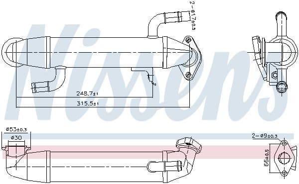 Radiators, Izplūdes gāzu recirkulācija NISSENS 989406 1