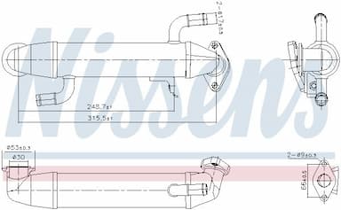 Radiators, Izplūdes gāzu recirkulācija NISSENS 989406 1