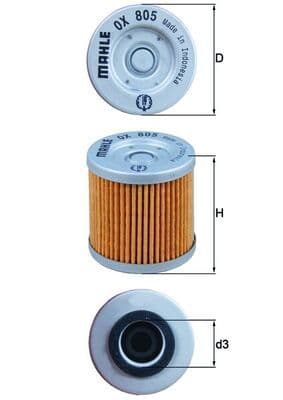 Eļļas filtrs MAHLE OX 805 1