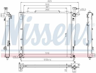 Radiators, Motora dzesēšanas sistēma NISSENS 66782 5