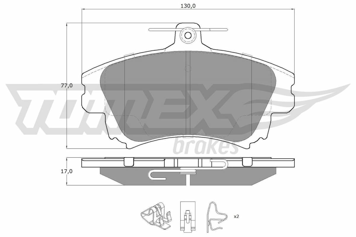 Bremžu uzliku kompl., Disku bremzes TOMEX Brakes TX 14-03 1