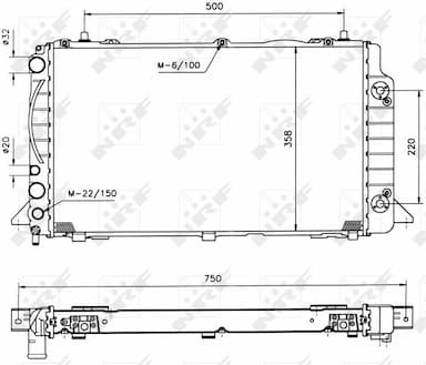 Radiators, Motora dzesēšanas sistēma NRF 50528 4