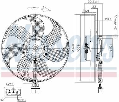 Ventilators, Motora dzesēšanas sistēma NISSENS 85544 6