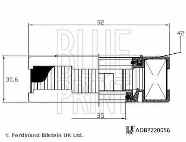 Filtrs, Kartera ventilācijas sistēma BLUE PRINT ADBP220056 3