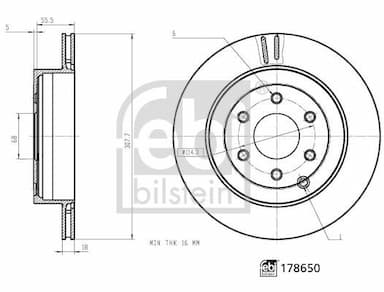 Bremžu diski FEBI BILSTEIN 178650 3