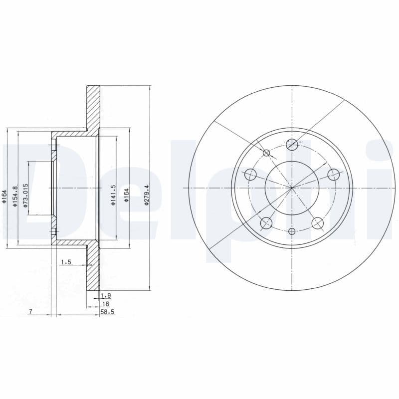 Bremžu diski DELPHI BG2845 1