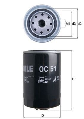 Eļļas filtrs KNECHT OC 51 1