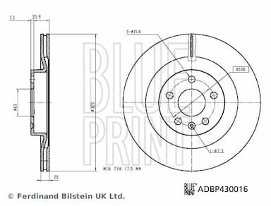 Bremžu diski BLUE PRINT ADBP430016 3