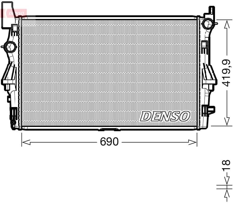 Radiators, Motora dzesēšanas sistēma DENSO DRM17114 1