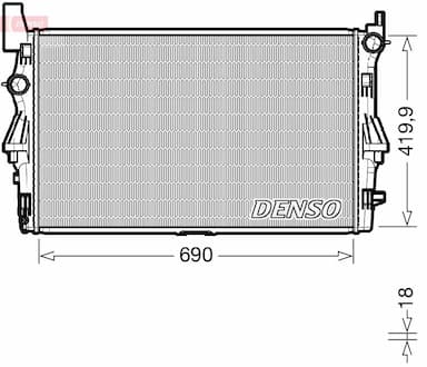 Radiators, Motora dzesēšanas sistēma DENSO DRM17114 1