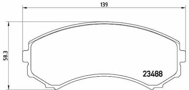 Bremžu uzliku kompl., Disku bremzes BREMBO P 54 029 1