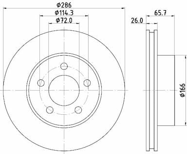 Bremžu diski HELLA 8DD 355 114-761 4