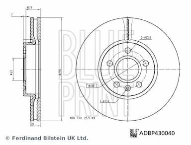 Bremžu diski BLUE PRINT ADBP430040 3