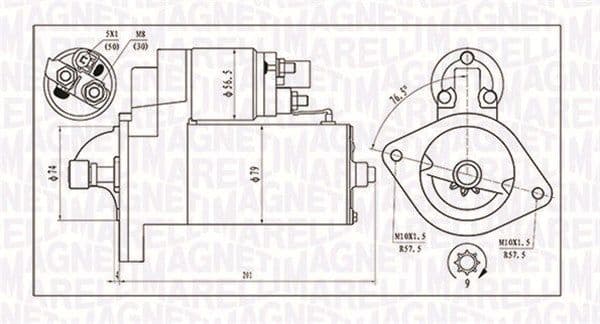 Starteris MAGNETI MARELLI 063721135010 1