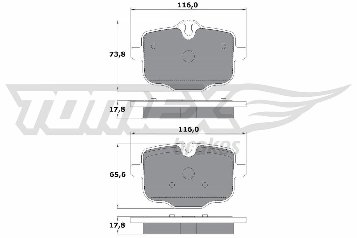 Bremžu uzliku kompl., Disku bremzes TOMEX Brakes TX 17-36 1