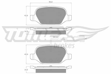 Bremžu uzliku kompl., Disku bremzes TOMEX Brakes TX 12-702 1