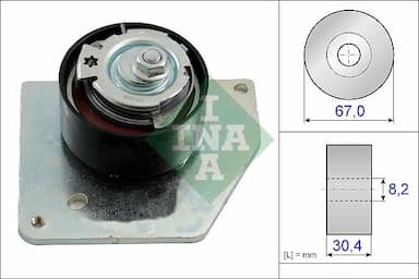 Spriegotājrullītis, Gāzu sadales mehānisma piedziņas siksna INA 531 0858 10 1